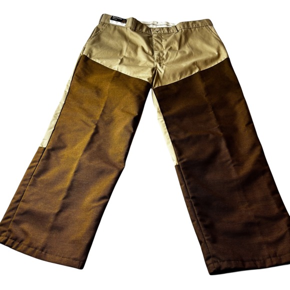 Rattlers Brand 44x29 Two Tone Work Pants Carpenter Trousers Khaki Brown USA NEW - Picture 1 of 9